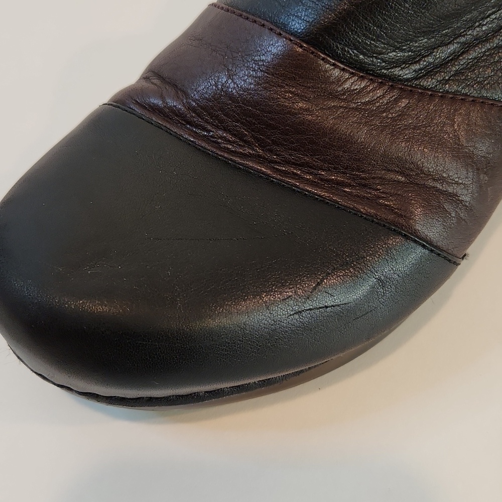 Dansko Tenley Black Brown Leather Comfort Slip On Clogs Womens EU 42 US 11.5 EUC - Picture 12 of 14